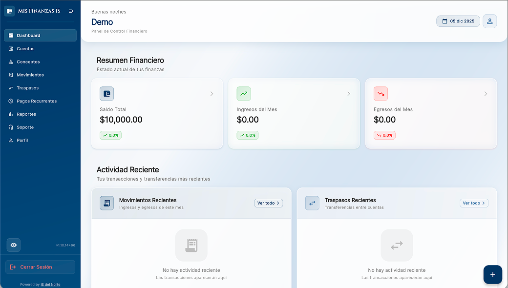 Mis Finanzas IS - Versión Web